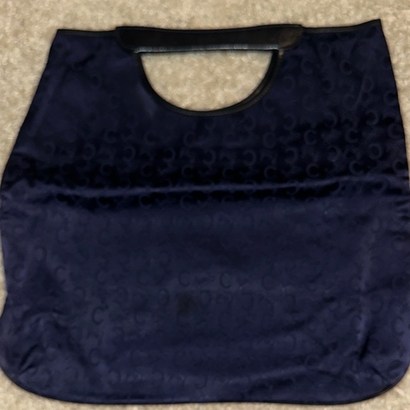 Vintage Celine Navy Blue Monogram Tote Bag - Picture 5 of 10